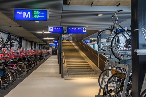 image of an underground bike parking